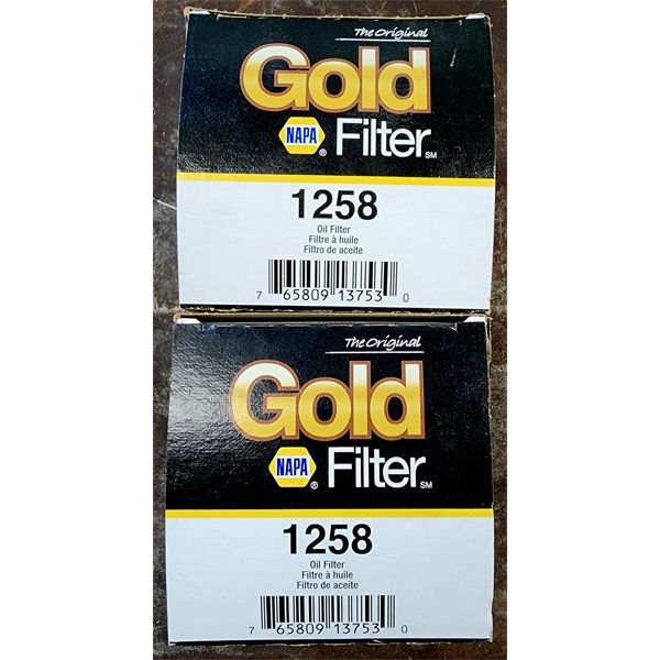 2 NAPA GOLD 1258 OIL FILTERS