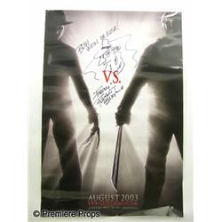 Freddy vs. Jason Robert Englund Signed Poster Movie Props