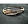 Image 1 : 14K WHITE GOLD DIAMOND SET BANGLE STYLE BRACELET