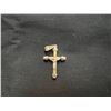 Image 1 : 14K YELLOW GOLD AND RHODIUM FINISH CRUCIFIX PENDANT