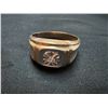 Image 1 : 10K GENTS YELLOW GOLD AND RHODIUM FINISH DIAMOND SET DRESS RING