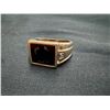 Image 1 : 10K YELLOW GOLD BLACK ONYX AND DIAMOND DRESS RING