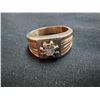 Image 1 : 14K YELLOW GOLD AND 18K GOLD DIAMOND SET DRESS RING