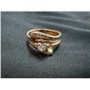 Image 1 : 14K YELLOW GOLD AND WHITE GOLD DIAMOND RING AND BAND SET