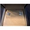 Image 1 : PAIR OF 18K WHITE GOLD DIAMOND SET EARRINGS  WITH 2 INTERSECTING C'S