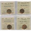 Image 1 : 1932 - 1936 One Cents - ICCS Graded Lot of 4