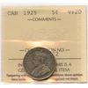 Image 1 : 1925 Five Cents - Key Date