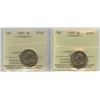 Image 1 : George V Five Cents ICCS Group - Lot of 2
