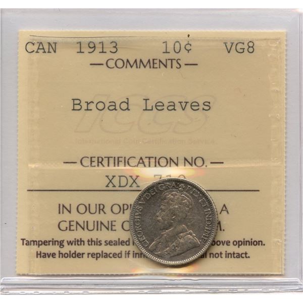 1913 Ten Cents - Broad Leaves