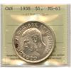 Image 1 : 1938 Silver Dollar
