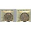 Image 1 : George VI Silver Dollar ICCS Group - Lot of 2