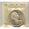 Image 1 : 1965 Silver Dollar - Medium Beads Pointed 5