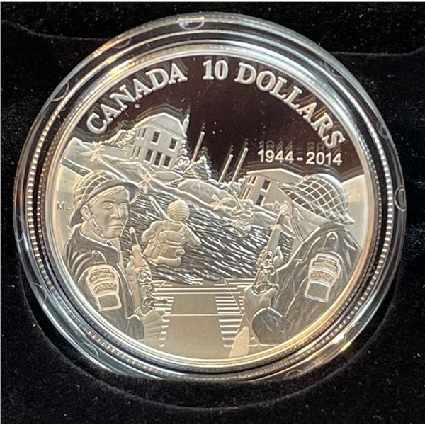 Canada 2014 $10 70th Anniversary of D-Day Fine Silver (Fine Silver)