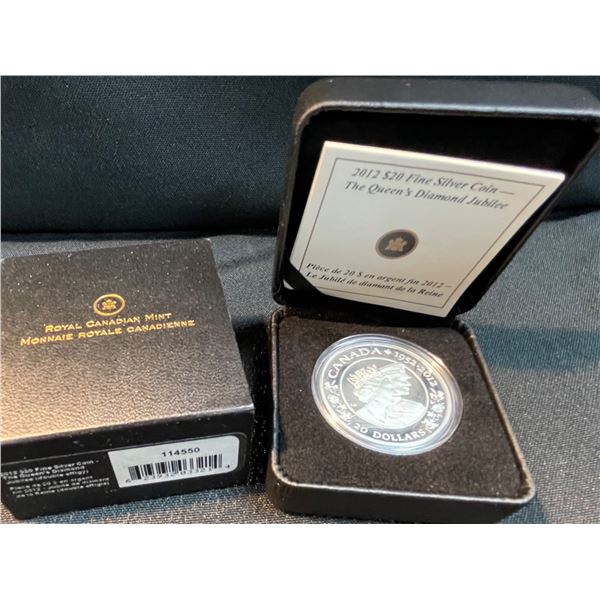 Canada 2012 $20 The Queen's Diamond Jubilee Double Effigy (Fine Silver ...