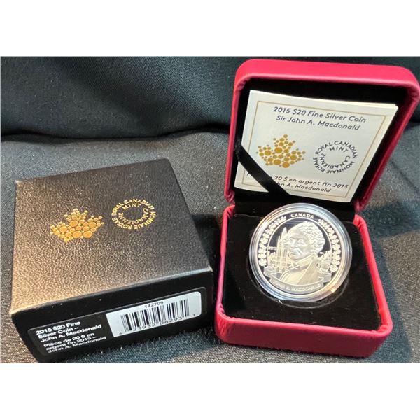 Canada 2015 Canada $20 Sir John A. Macdonald(Fine Silver)