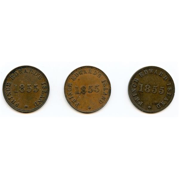 Lot of seven PEI tokens.