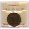 Image 1 : Province of Canada 1844 Half Penny Token.