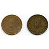 Image 2 : Lot of five 1852 Quebec Bank tokens.