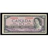Image 1 : Bank of Canada $10, 1954 - Rare Solid Serial Number