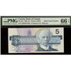 Image 1 : Bank of Canada $5, 1986 - Radar Serial Number