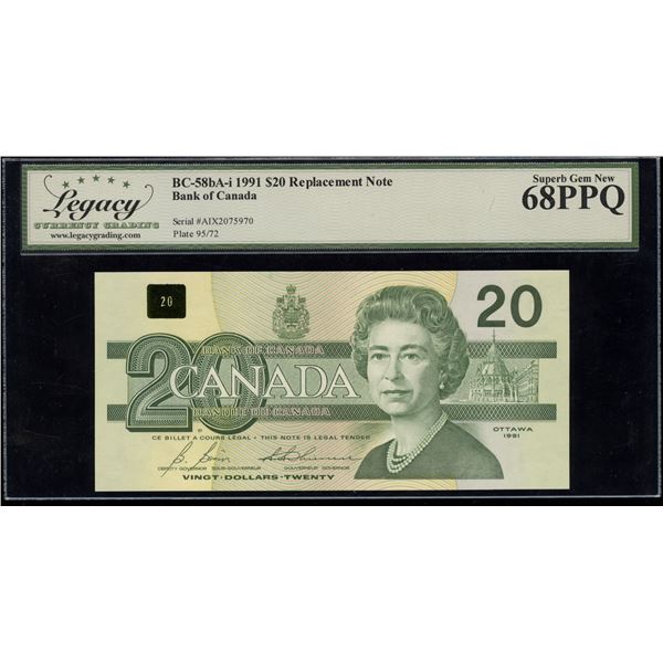 Bank of Canada $20, 1991 - Superb Gem Replacement