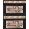 Image 2 : Bank of Canada $2, 1986 - Lot of 2 Consecutive Changeovers