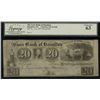 Image 1 : Gore Bank of Hamilton $20, 1837 - Remainder