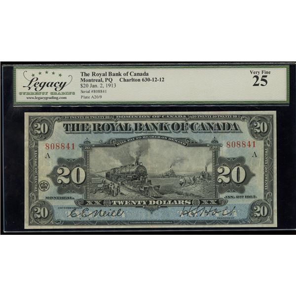 Royal Bank of Canada $20, 1913