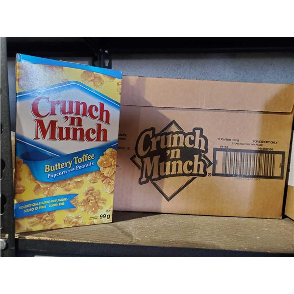 Crunch 'n Munch Buttery Toffee Popcorn with Peanuts (12 x 99g)