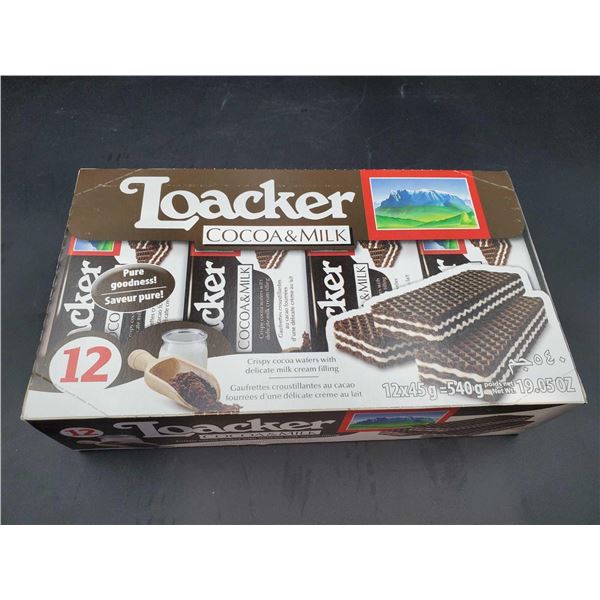 Loacker Cocoa & Milk Crispy Cocoa Wafers (12 x 45g)