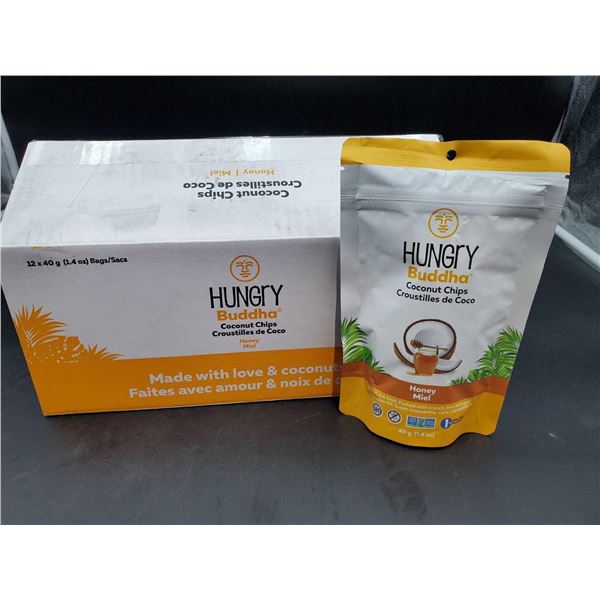 Hungry Buddha Coconut Chips-Honey (12 x 40g)