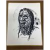 Image 1 : Indigenous Lithograph 8x10 - Old Warrior #120
