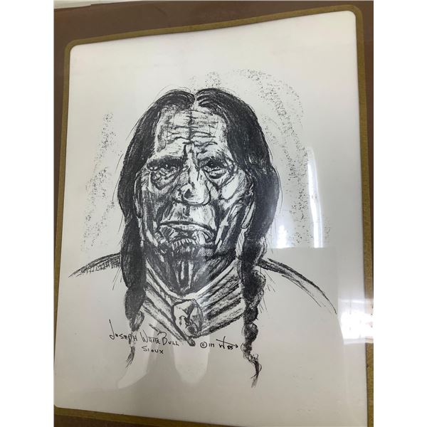 Indigenous Lithograph 8x10 - Joseph White Bull Sioux #117