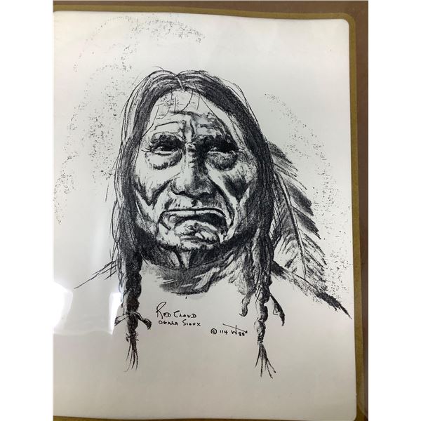 Indigenous Lithograph 8x10 - Red Clovd Ogala Sioux #114