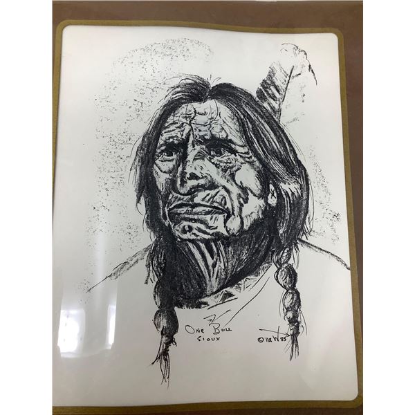 Indigenous Lithograph 8x10 - One Bull Sioux #112
