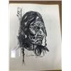 Image 1 : Indigenous Lithograph 8x10 - Sioux Warrior #110