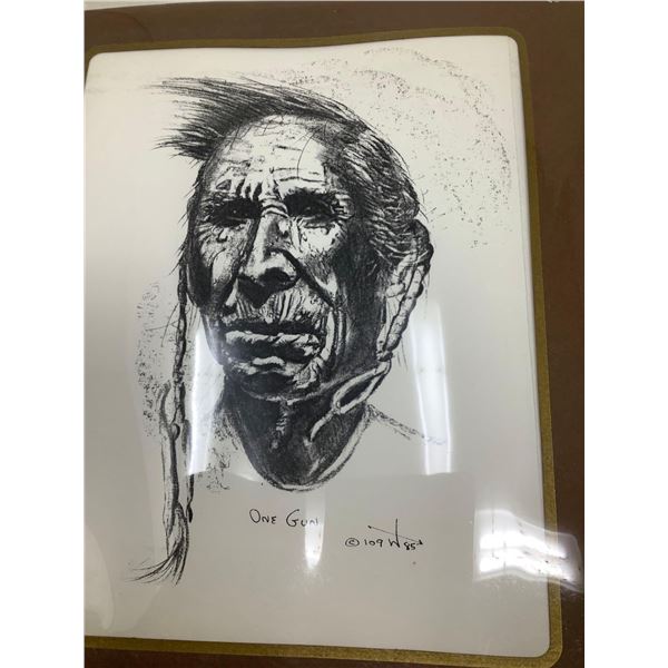 Indigenous Lithograph 8x10 - One Gun #109
