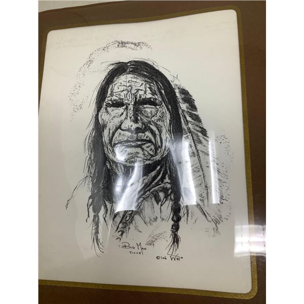 Indigenous Lithograph 8x10 - Big Man Sioux #106