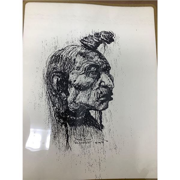 Indigenous Lithograph 8x10 - Bear Bull Blackfoot #104