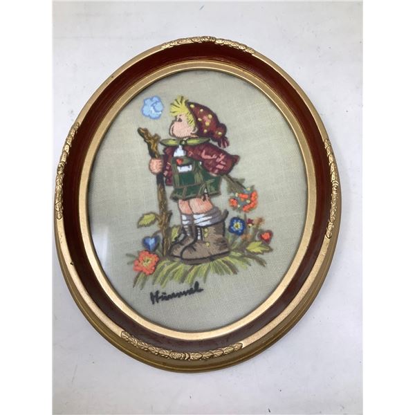 Hummel Framed needlepoint Picture