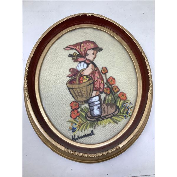Hummel Framed needlepoint Picture