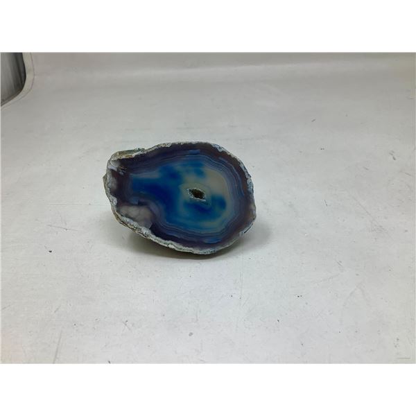Large Blue Agate Stone Polished Crystal