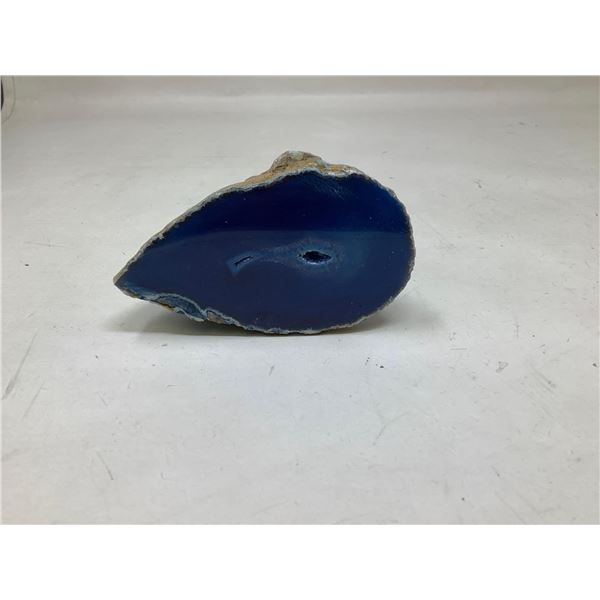 Large Blue Agate Stone Polished Crystal