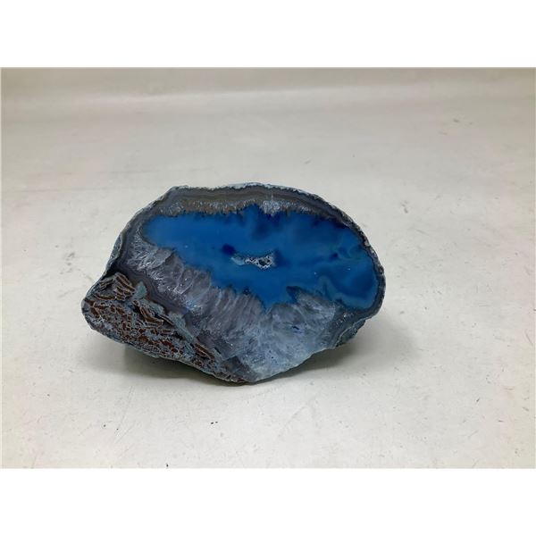 Large Blue Agate Stone Polished Crystal