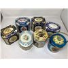 Image 2 : Lot of 7 assorted vintage tins with lids