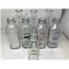 Image 1 : Lot of 8 assorted Glass milk & cream bottless