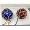 Image 1 : Japanese Blown Glass fishing Floats - lot of 2
