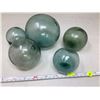 Image 1 : Japanese Blown Glass fishing Floats - lot of 5