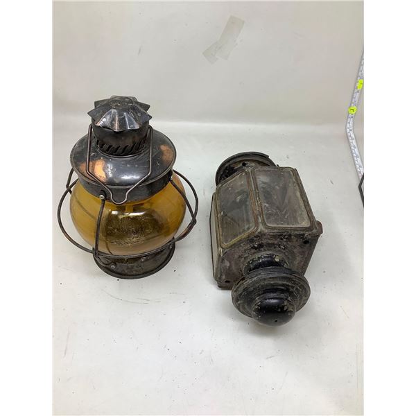 Lot of 2 vintage signal lights