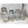 Image 1 : Perfect Seal Swing Top Antique Canning Jar- lot of 4